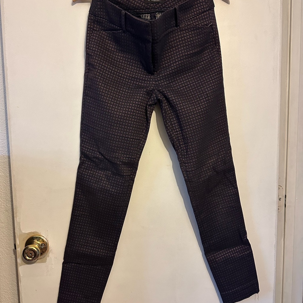 LOFT Navy Patterned Pants